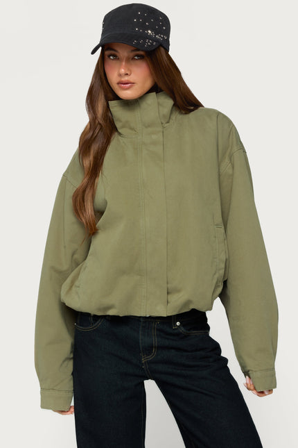 Taela Oversized High Neck Coat