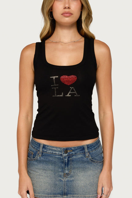 I Heart LA Tank Top - Black