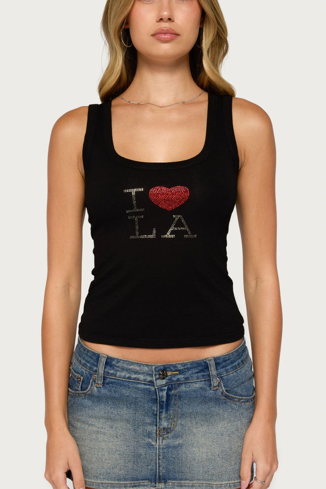 I Heart LA Tank Top - Black