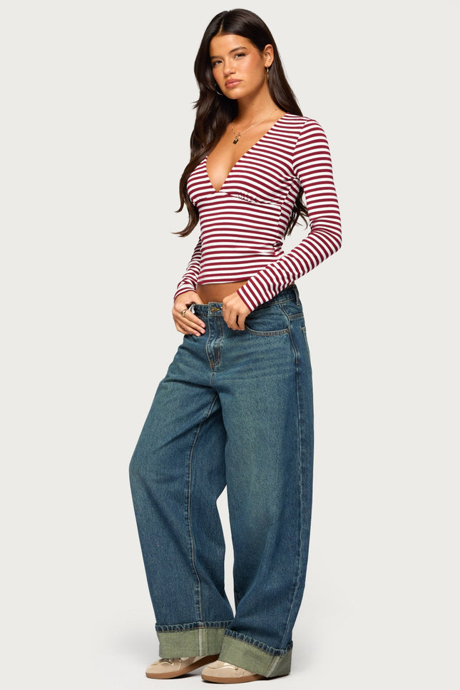 Kella Low Rise Baggy Jeans - Twilight Blue