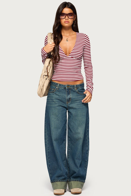 Kella Low Rise Baggy Jeans - Twilight Blue