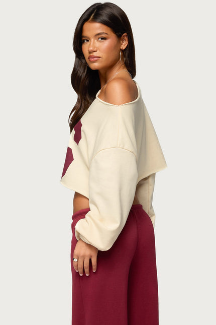 76 Off Shoulder Sweatshirt